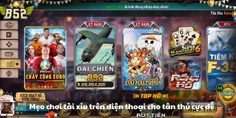 Bật mí mẹo chơi tài xỉu trên điện thoại cực hay cho anh em 7 meo choi tai xiu tren dien thoai 3